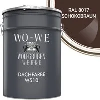 WO-WE Dachfarbe Dachfarbe Sockelfarbe Dachbeschichtung W510, 0.75-20L, Seidenglänzend