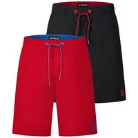 riverso Badeshorts Herren Badehose RIVDavid Regular Fit (2-St) Sportshorts mit Kordelzug