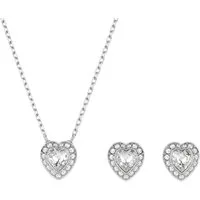 Swarovski Ohrring und Ketten Set Multipack Schmuck Geschenk Ariana Grande Herz (Set, 3-tlg., inkl. Schmuckbox), mit Swarovski® Kristall