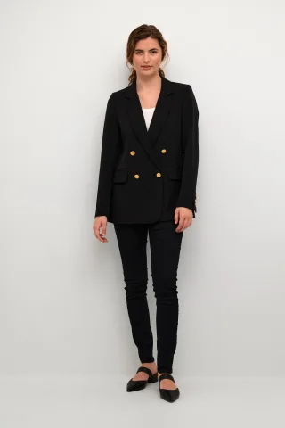 Blazer in taillierter Passform Schwarz black