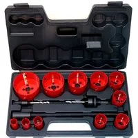 PeTools Lochsäge 14tlg HSS-E Co8 Edelstahl-Dosenbohrer-Bohrer 19-76mm Set Lochsägen, 14-tlg.