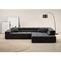 Home affaire Ecksofa Ancona, Ecksofa, incl. Kopfteilverstellung, Breite 319 cm, L-Form, wahlweise motorische Sitztiefenverstellung, auch in Cord + Easy Care