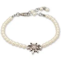 Alpenflüstern Armband Armband Damen - STRASS-EDELWEISS - creme, rosé