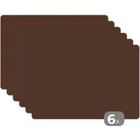 MuchoWow Platzset Braun - Dunkel - Farben, (6-St), Platzsets, Tischset, Abwaschbar, Tischsets, Platzdeckchen