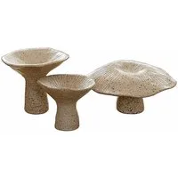 Mirabeau Dekoobjekt Deko-Pilz 3er Set Safoura beige