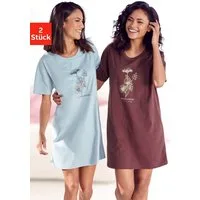 Vivance Dreams by Lascana Bigshirt (Packung, 2 Stück) mit Frontdruck