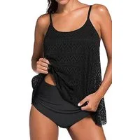 Badekönig Tankini (2 teilig) im Häkellook mit High Waist Slip