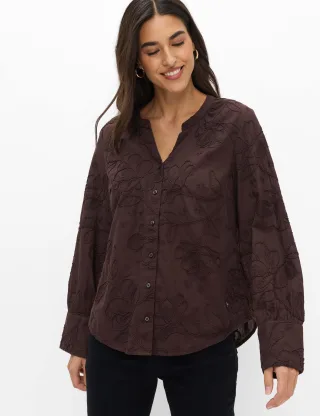 Brax Damen Bluse Style VELIA brunette, dunkelbraun, Gr. 48