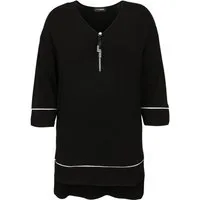 Doris Streich Longshirt (1-tlg) mit dekorativem Reißverschluss-Anhänger