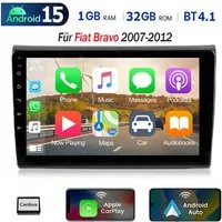 ESSGOO DAB+ 64G Android 15 2 DIN Für Fiat Bravo II 2007-12 Carplay GPS Navi Autoradio (4+64GB(optional), DAB+ (optional), Apple Carplay & Android Auto Bluetooth, WiFi, FM, RDS)