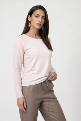 monari - Basic-Langarmshirt rosewater - Gr. - 44
