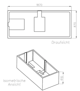 Neuesbad Wannenträger für Kaldewei NUIO DUO 190x90 SW 11257