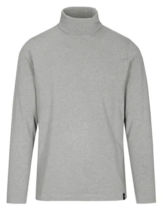 COMMANDER Finest Clothing - Rollkragenshirt 1/1 Arm, uni tech grey mel. - Gr. - XL
