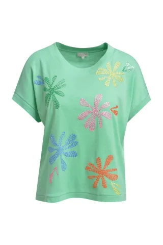 Milano Italy - sleeveless roundneck shirt + AW mint - Gr. - XXL
