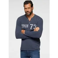 Arizona Henleyshirt Langarm, casual, Rundhalsausschnitt, aus Baumwolle