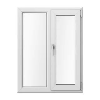 Doppelflügelfenster, Kunststoff, Kömmerling 70 AD, Weiß, 900 x 1200 mm, Dreh-Kipp, individuell konfigurieren