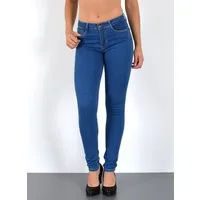 ESRA Skinny-fit-Jeans S400 Damen High Waist Skinny Jeans Stretch Hose hohe Leibhöhe bis Übergröße