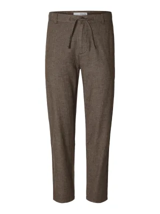 SELECTED MEN - SLM172-SLIMTAPE BRODY LINEN BLD PNT NOOS Chocolate Torte - Gr. - S