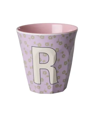 Rice Melamin Becher Buchstabe R/Flowers/Rose 250ml