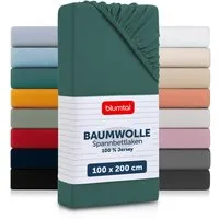 Blumtal Spannbettlaken Blumtal Basics 100% Baumwolle, Baumwolle, Gummizug: Rundum, (1 Stück), Jersey Bettlaken - atmungsaktiv, strapazierfähig und faltenfrei