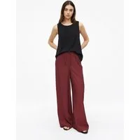 s.Oliver Chinos Hose Gecrêpte Wide-Leg-Hose mit Eingrifftaschen