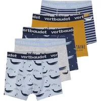 vertbaudet Boxershorts Jungen Boxershorts, Wale 5er-Pack