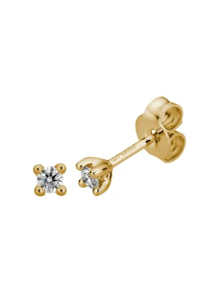 Lyomi Ohrstecker 585/- Gelbgold 2 synth. Diam. 0,10 ct.