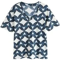 Next V-Shirt T-Shirt mit V-Ausschnitt aus Baumwolle und Modal (1-tlg)