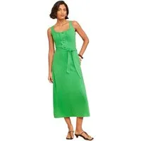Love & Roses Midikleid Love & Roses Midi-Trägerkleid mit Bogenkante (1-tlg)