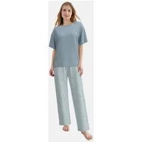 TOM TAILOR Pyjama atmungsaktiv, Viskosemix