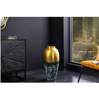 riess-ambiente Bodenvase ORIENT M 50cm gold · große Dekovase für getrocknete Blumen/Pampasgras (Einzelartikel, 1 St), handmade · Hammerschlag Design · Metall mit Patina · Wohnzimmer