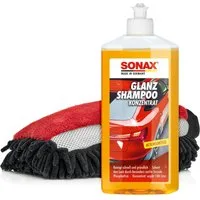 detailmate Sonax Glanz Shampoo Waschset #4 mit Waschhandschuh 500ml Auto-Reinigungsmittel (Basic, [- Autoshampoo mit Zubehör)