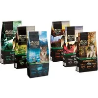 Dehner Wild Nature Probier-Set Adult, Fisch / Wild / Pferd, 6 x 1 kg (6 kg), Trockenfutter für: Hunde, Trockenfutter für ausgewachsene Hunde, getreidefrei / zuckerfrei