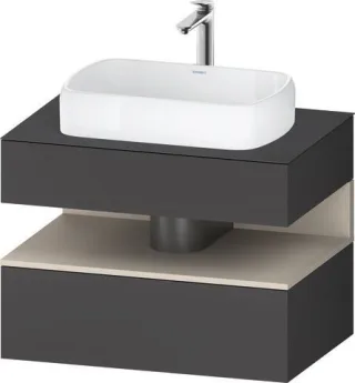 Duravit Qatego Konsolenwaschtischunterbau wandhängend Graphit Matt 800x550x600 mm - QA4730083490000 QA4730083490000