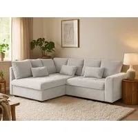Beautysofa Ecksofa RAMO mit Schlaffunktion 160x200 cm, im Set mit Topper
