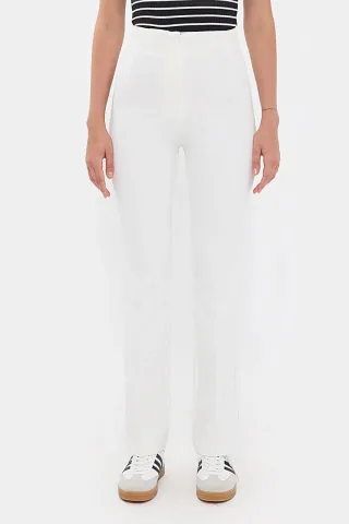 Plissierte Hoch-taillierte Gerade Beine Hose