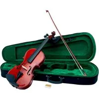 Classic Cantabile Violine VP-100 Violinenset in Größe 4/4, Komplettset, Einsteiger/Schülerinstrument, inkl. Etui, Bogen und Kolofonium