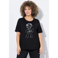 Ulla Popken T-Shirt T-Shirt Strauß Classic Rundhals Halbarm