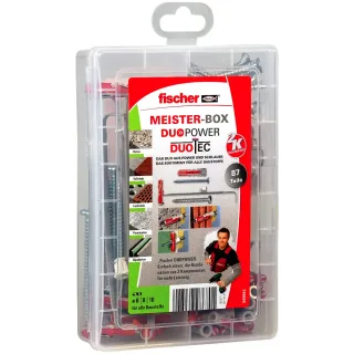 Fischer Dübelsortiment Meister-Box DuoPower / DuoTec + Schraube - 540093