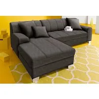DOMO collection Ecksofa TURAH 239x152 cm, inkl. Zierkissen, moderne Steppung, mit Bettfunktion, Schlafsofa, Unser Dauertiefpreis