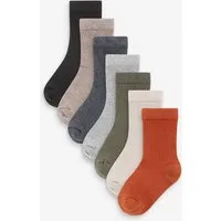 Next Kurzsocken Feinripp-Socken mit hohem Baumwollanteil, 7er-Pack (7-Paar)