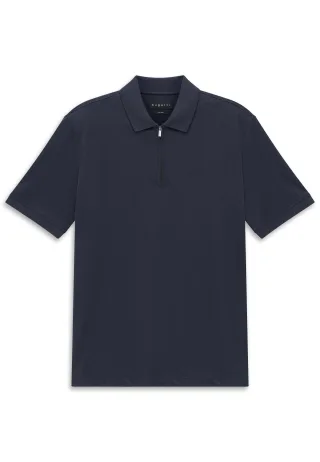 Bugatti Herren Poloshirt mit kurzem Reißverschluss