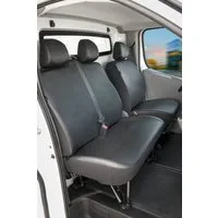 WALSER Autositzbezug Transporter Opel Vivaro Passfo, 1 Einzelsitzbezug, 1 Doppelbankbezug, 3 Kopfstützenbezüge, 7-tlg.