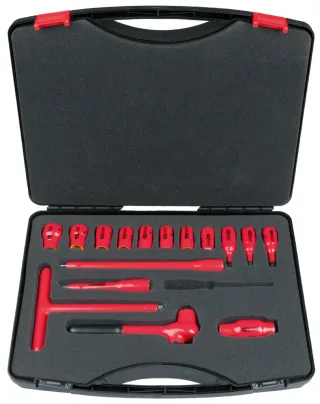 KS Tools 3/8" Steckschlüssel-Satz mit isolierten Werkzeugen, 16-tlg - 117.1882