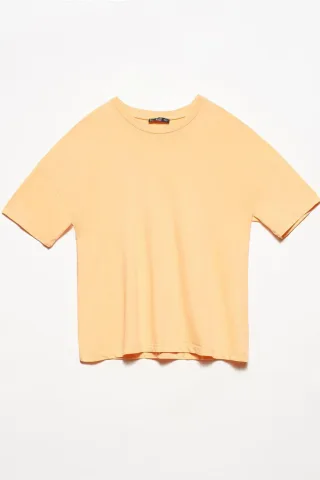 Damen Baumwoll Rundhalsausschnitt T-Shirt