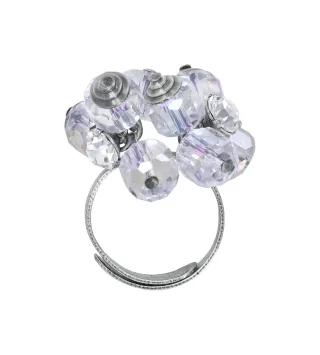 konplott - Ring - Crystal Snake blau/weiß