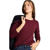TOM TAILOR Langarmshirt Regular mit Rundhalsausschnitt und Stretch