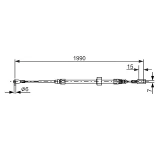 Bosch Handbremsseil vorne Mercedes Sprinter VW Lt 1987477854