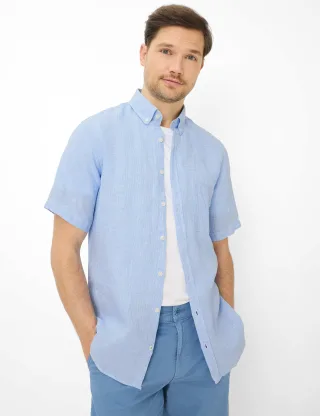 Brax Herren Hemd Style DAN sky, hellblau, Gr. L
