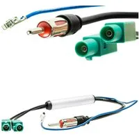 Adapter Universe Auto Radio Antennenadapter 2x Fakra Phantomeinspeisung DIN Anschluss Stabantenne